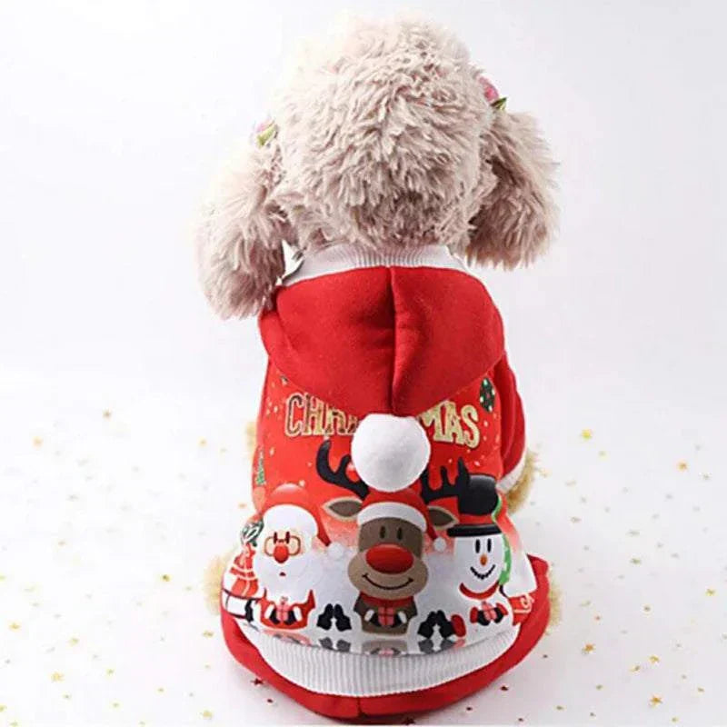 Christmas Dog Coat Sweater Pet Clothes New Year Pets Dogs Clothing For Small Medium Dogs Chihuahua Costume Warm Dog Hoodies - Kendoro