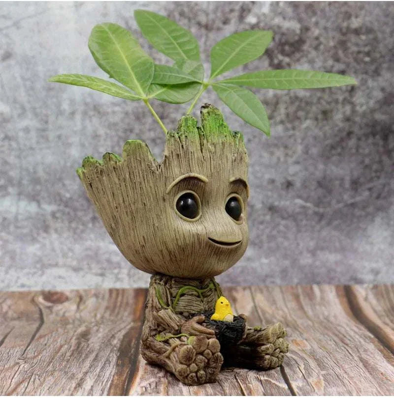Modern Vases For Flowers Pot Groot Garden Pots Planters Anime Figurines Home Decoration Accessories Office Storage Pen Case - Kendoro