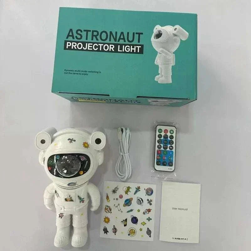 Galaxy Lighting for Kids Bluetooth astronaut star projector with LED aurora and moon nebula effects and remote control