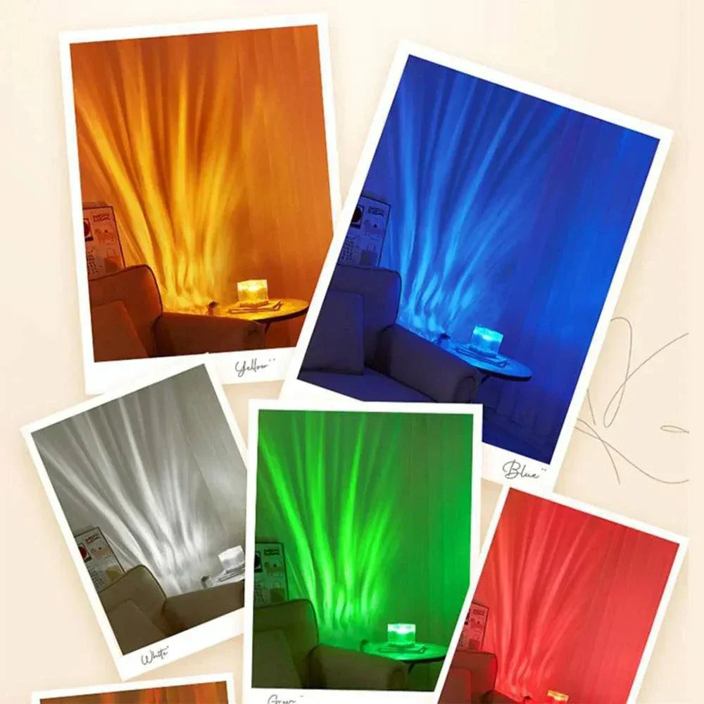 Northern Light Starry Sky Projector Lamp with ocean wave light effects in multiple colors for party and home decor