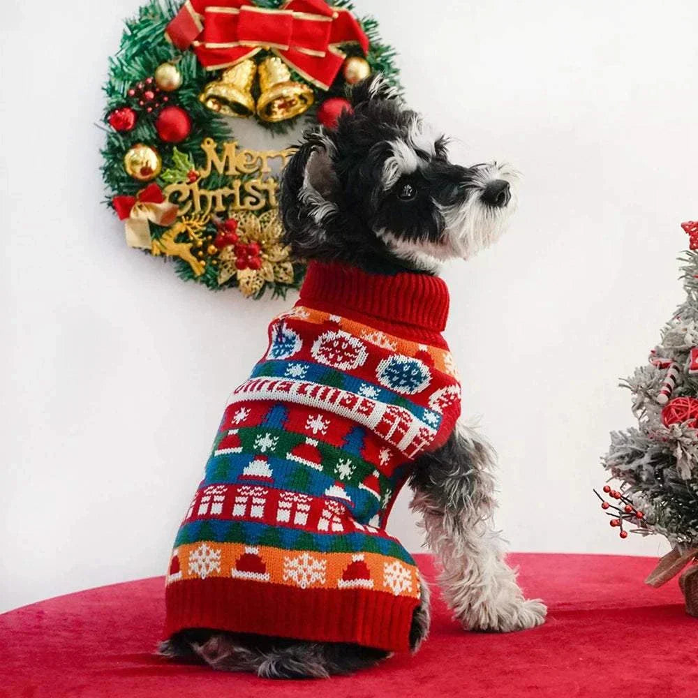 Puppy Sweaters Christmas Pet Clothes Winter Warm Pet Knitwear Clothing for Small Dogs Cute Warm Knitted Puppy Cat Costumes - Kendoro