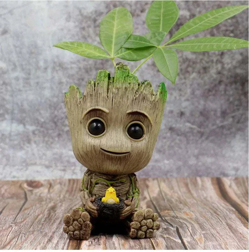 Modern Vases For Flowers Pot Groot Garden Pots Planters Anime Figurines Home Decoration Accessories Office Storage Pen Case - Kendoro
