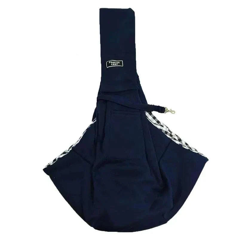 Crossbody breathable dog sling carrier bag with large capacity for medium toy breeds, portable and foldable pet travel bag