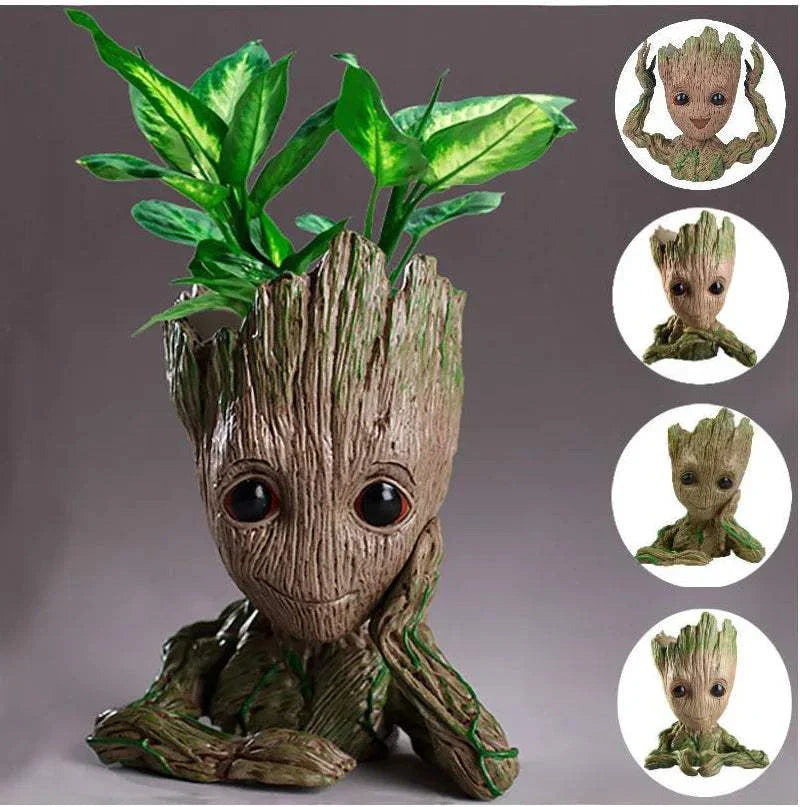 Modern Vases For Flowers Pot Groot Garden Pots Planters Anime Figurines Home Decoration Accessories Office Storage Pen Case - Kendoro
