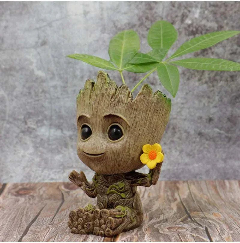 Modern Vases For Flowers Pot Groot Garden Pots Planters Anime Figurines Home Decoration Accessories Office Storage Pen Case - Kendoro