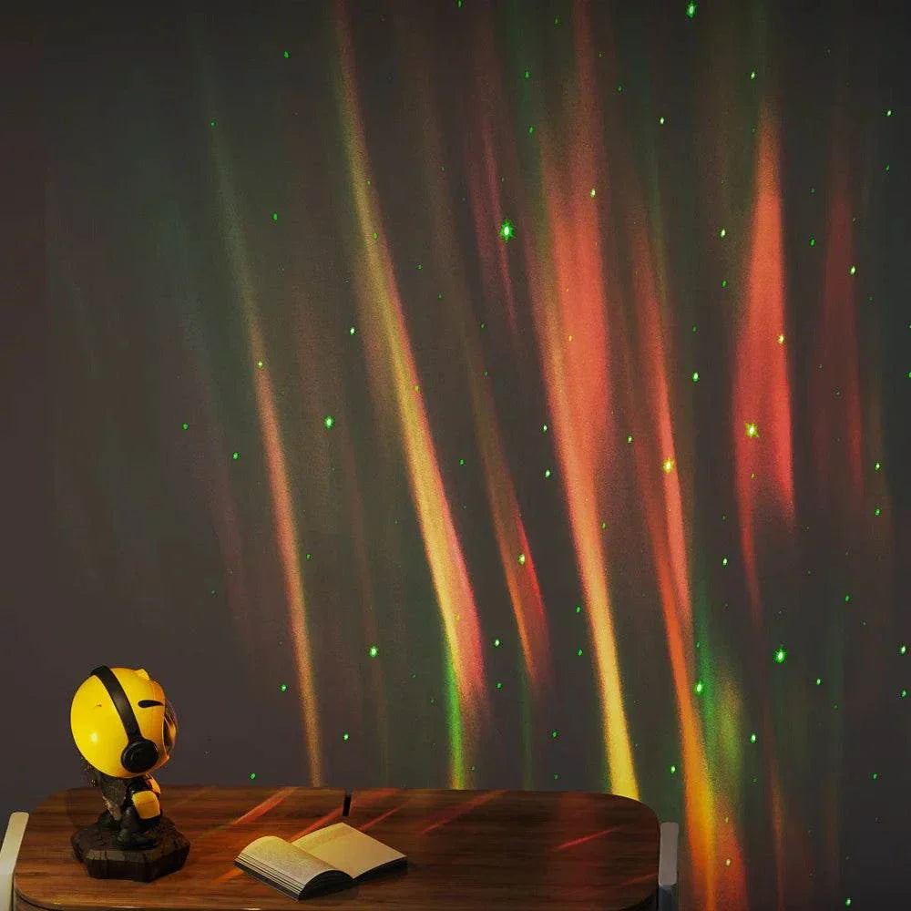 Bee Galaxy Star Projector Galaxy Night Light projecting colorful nebula and stars on wall in kids room decor
