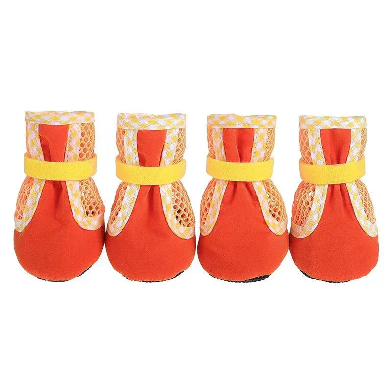 1Set Wear Resistant Dog Cat Boots Outdoors Thickened Anti-Slip Small Puppy Shoes Adjustable Drawstring Pet Booties Pet Supplies - Kendoro