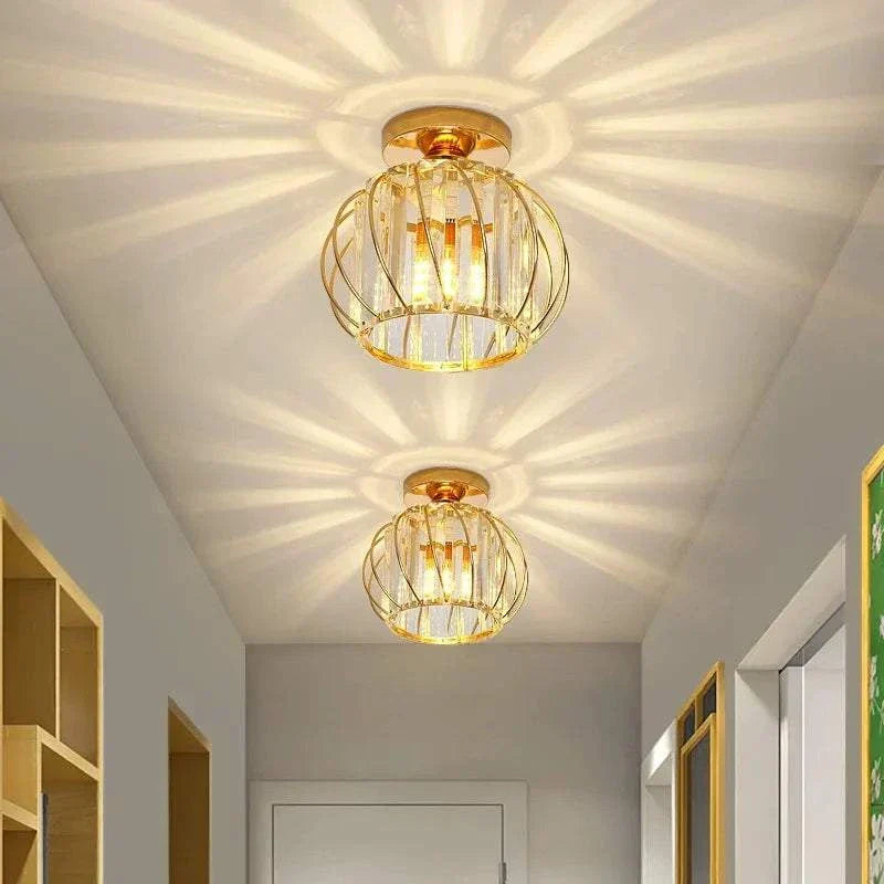 Modern light luxury living room gold ceiling pendant lights with decorative shadows