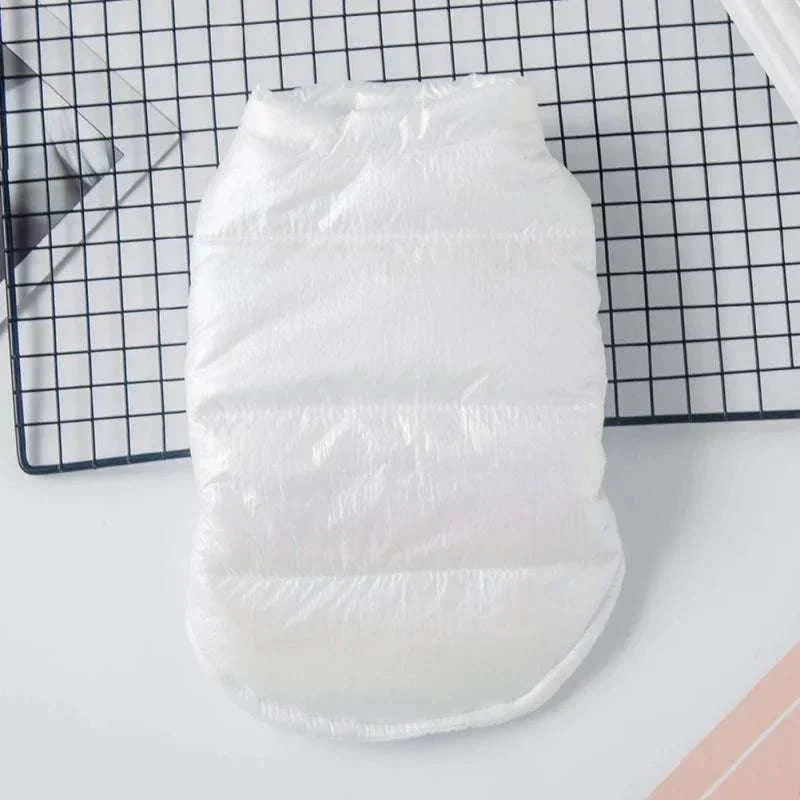 White waterproof winter pet clothes jacket vest for small dogs warmth and comfort
