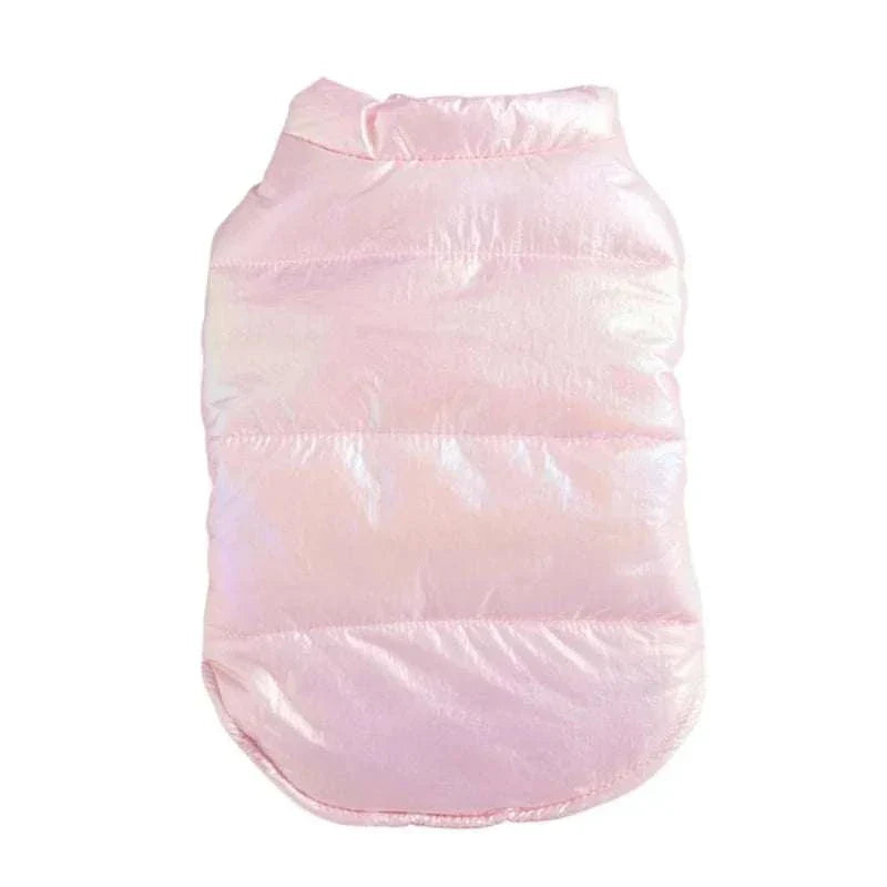 Pink waterproof winter pet clothes jacket for small dogs