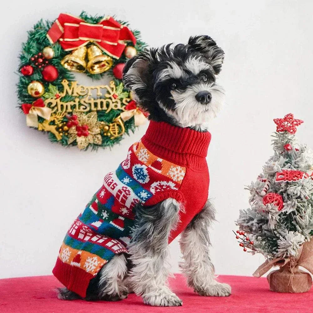 Puppy Sweaters Christmas Pet Clothes Winter Warm Pet Knitwear Clothing for Small Dogs Cute Warm Knitted Puppy Cat Costumes - Kendoro