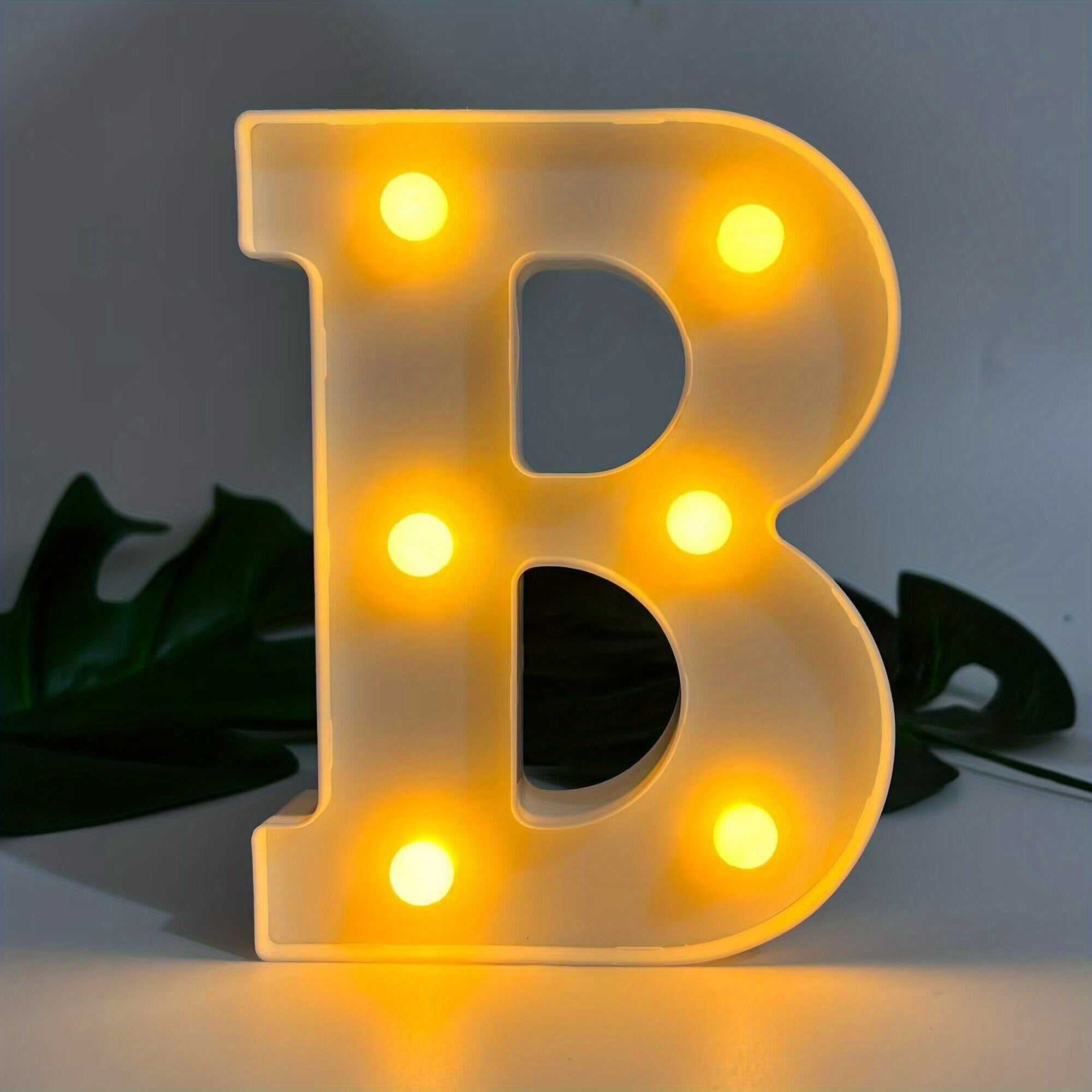 1pc Alphabet Letter LED Lights Luminous Number Lamp Decor, Battery Night Ligh, t For Home Wedding Birthday Christmas Party Decoration Letters Numbers Light, Home Decor - Kendoro