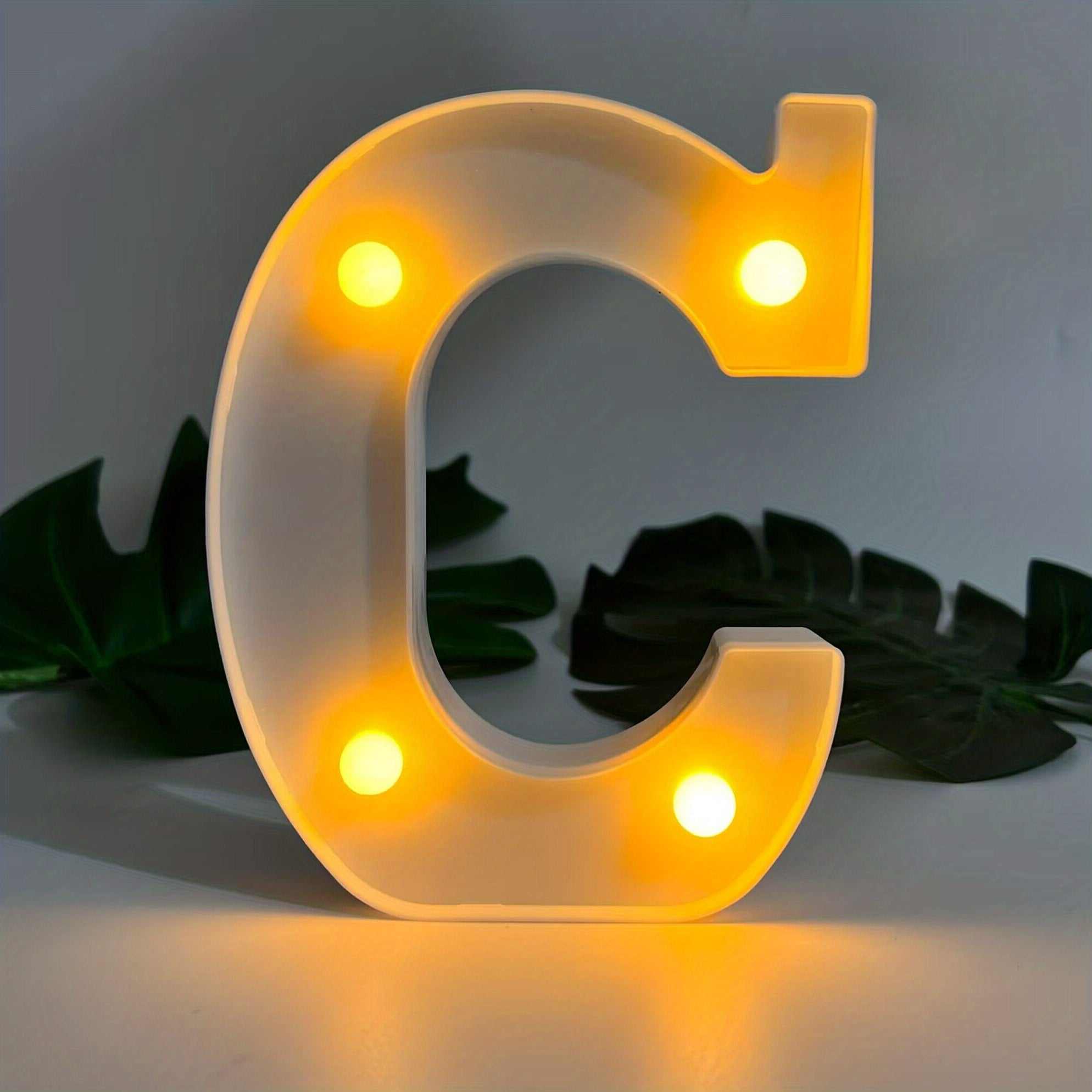 1pc Alphabet Letter LED Lights Luminous Number Lamp Decor, Battery Night Ligh, t For Home Wedding Birthday Christmas Party Decoration Letters Numbers Light, Home Decor - Kendoro