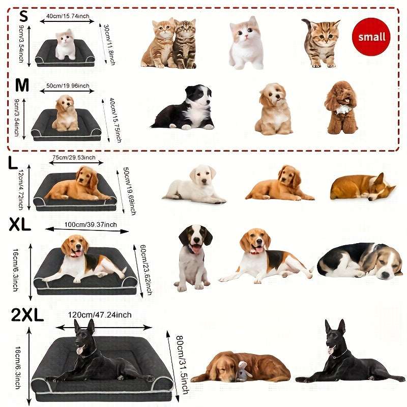 New Dog Sofa Pet Dog Bed Cat Bed Deep Sleep Dog House Square Thickened Warm Dog Mat Small Medium Large Dog House Pet Supplies Breathable Blanket Pet Dog Bed Dog Sofa Dog Bed Dog House Pet Supplies Accessories - Kendoro