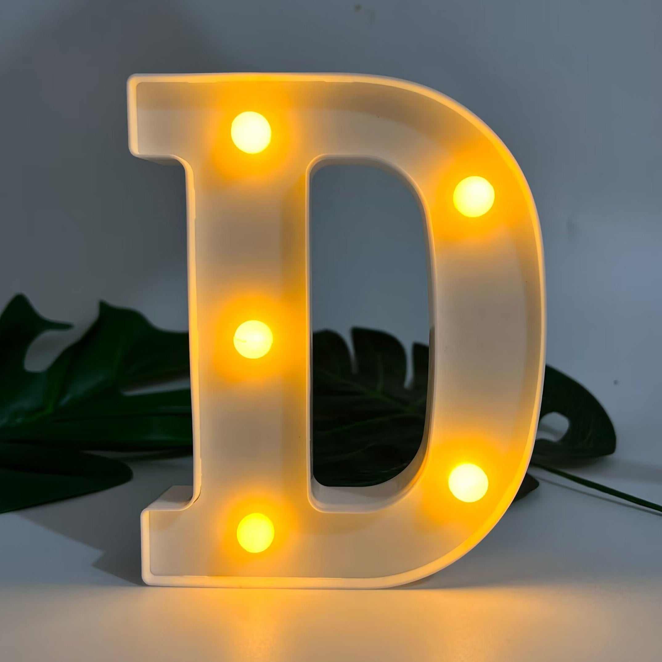 1pc Alphabet Letter LED Lights Luminous Number Lamp Decor, Battery Night Ligh, t For Home Wedding Birthday Christmas Party Decoration Letters Numbers Light, Home Decor - Kendoro