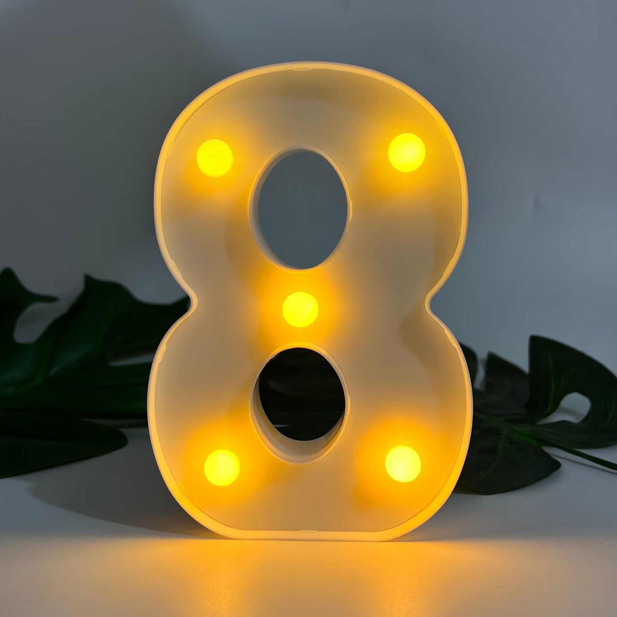 1pc Alphabet Letter LED Lights Luminous Number Lamp Decor, Battery Night Ligh, t For Home Wedding Birthday Christmas Party Decoration Letters Numbers Light, Home Decor - Kendoro