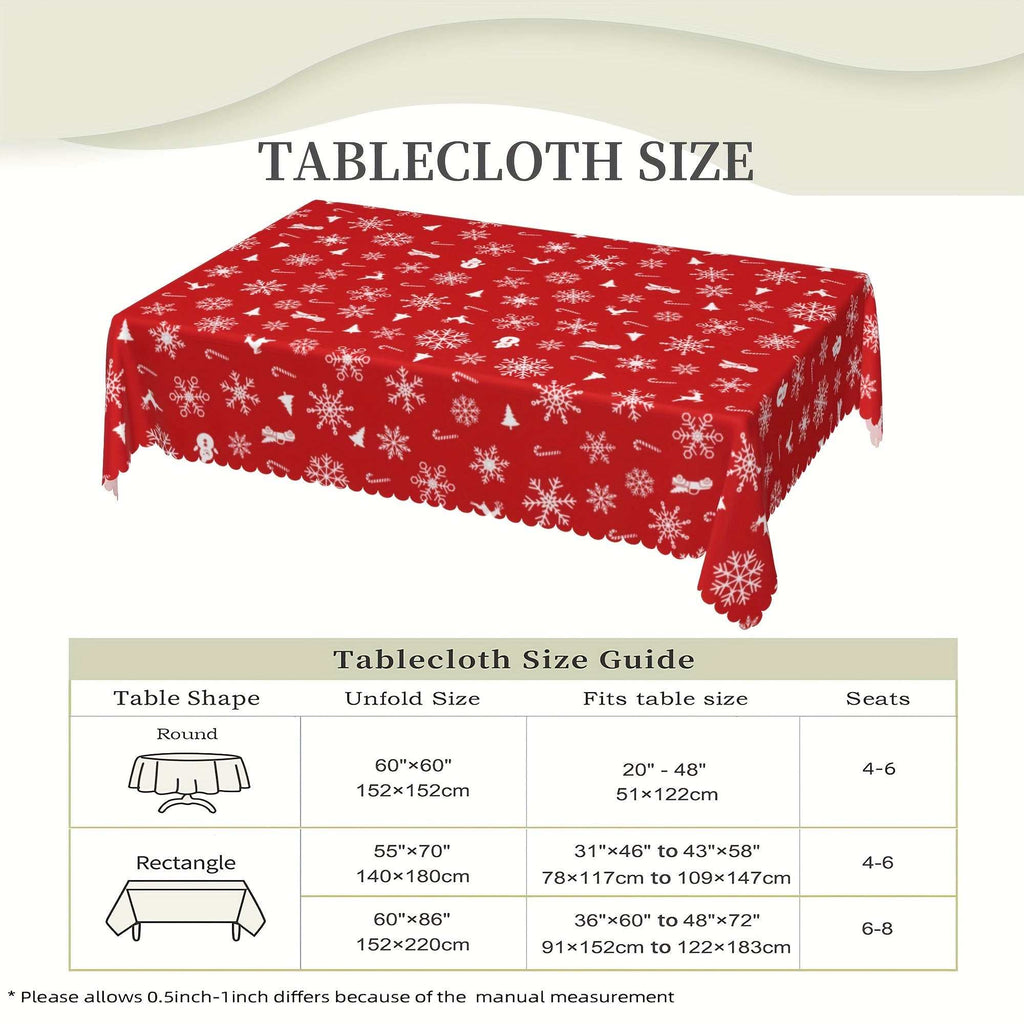 1pc, Polyester Tablecloth, Merry Christmas Table Cover